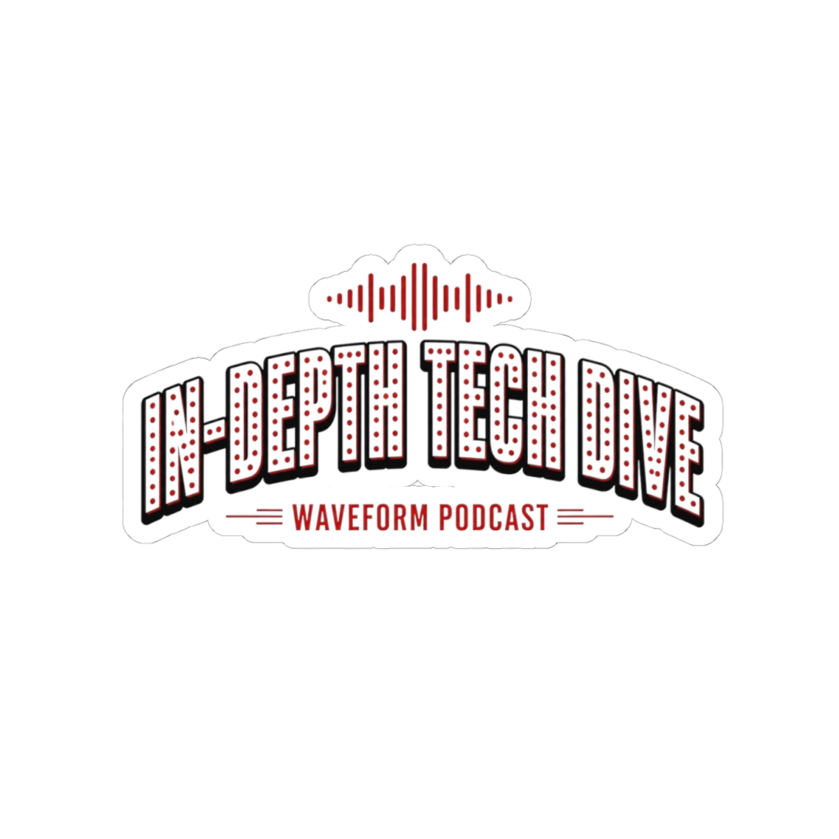 Waveform: The MKBHD Podcast "In-Depth Tech Dive" Sticker - alternate angle 2, merchandise