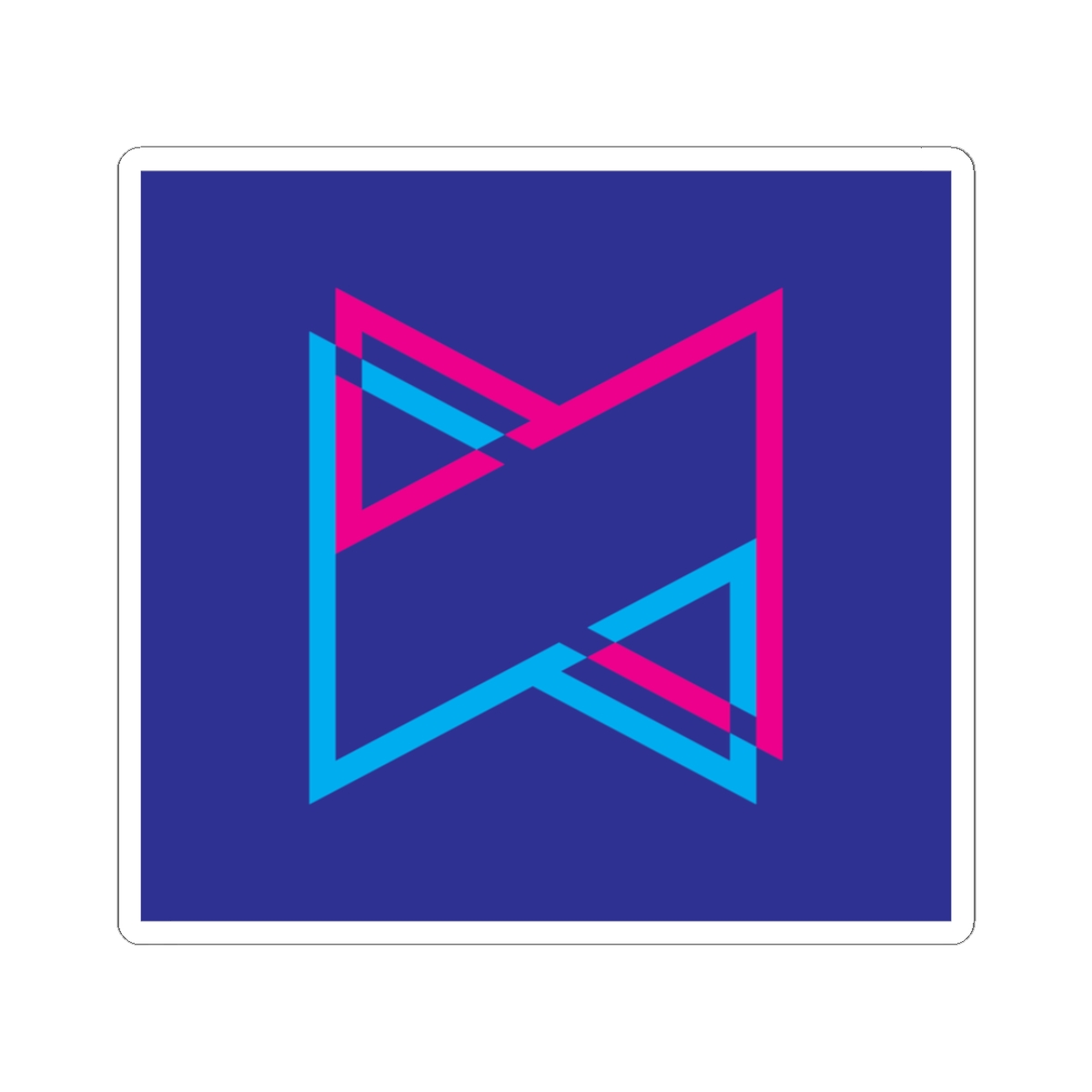 Neon Geometric Bow Sticker | Kiss-Cut Sticker | MKBHD