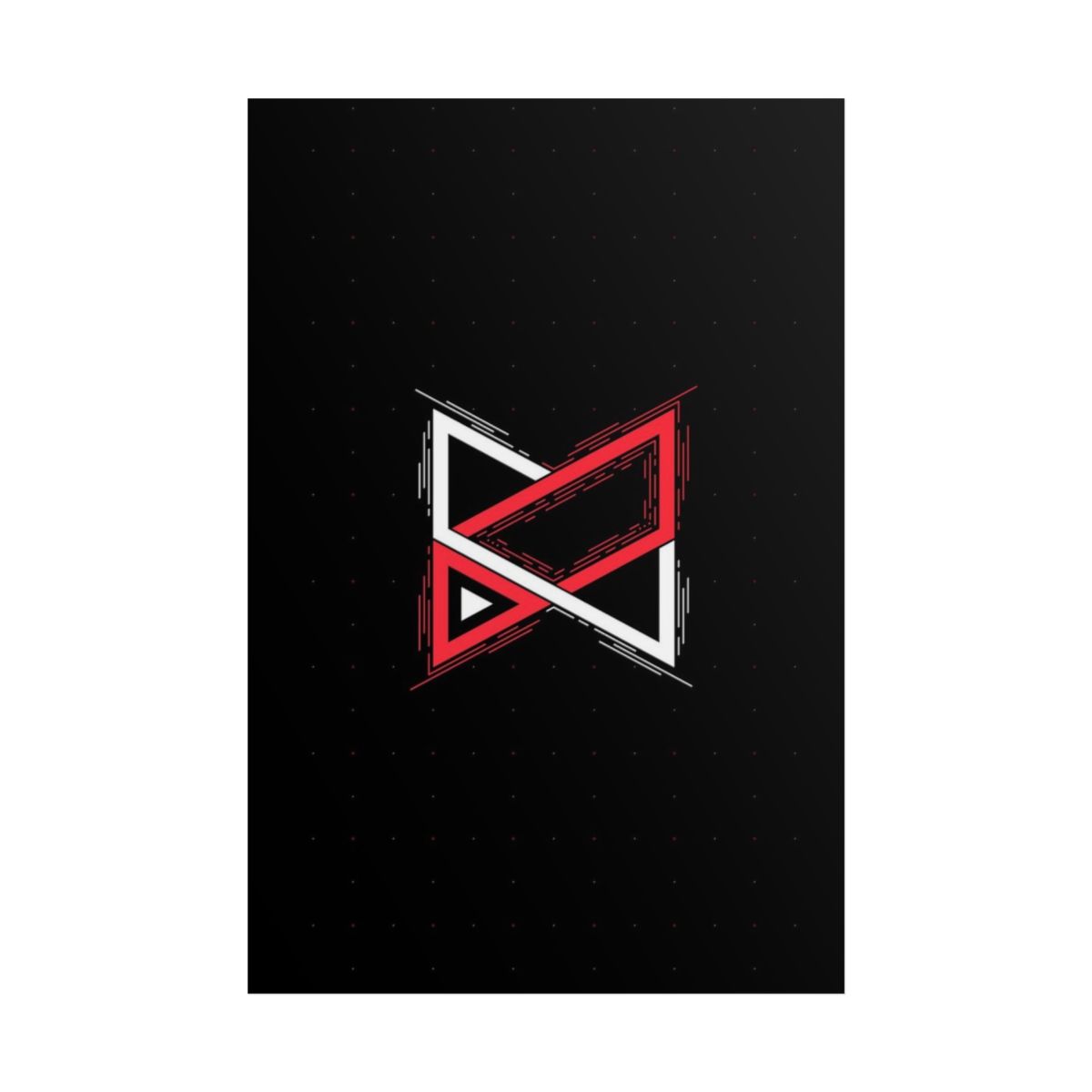Red and White Geometric Logo Poster | Rolled Poster | MKBHD