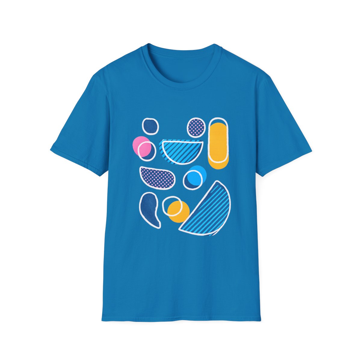 Abstract Geometric Shapes T-Shirt | Colorful Modern Art Top | MKBHD - alternate angle 5, merchandise