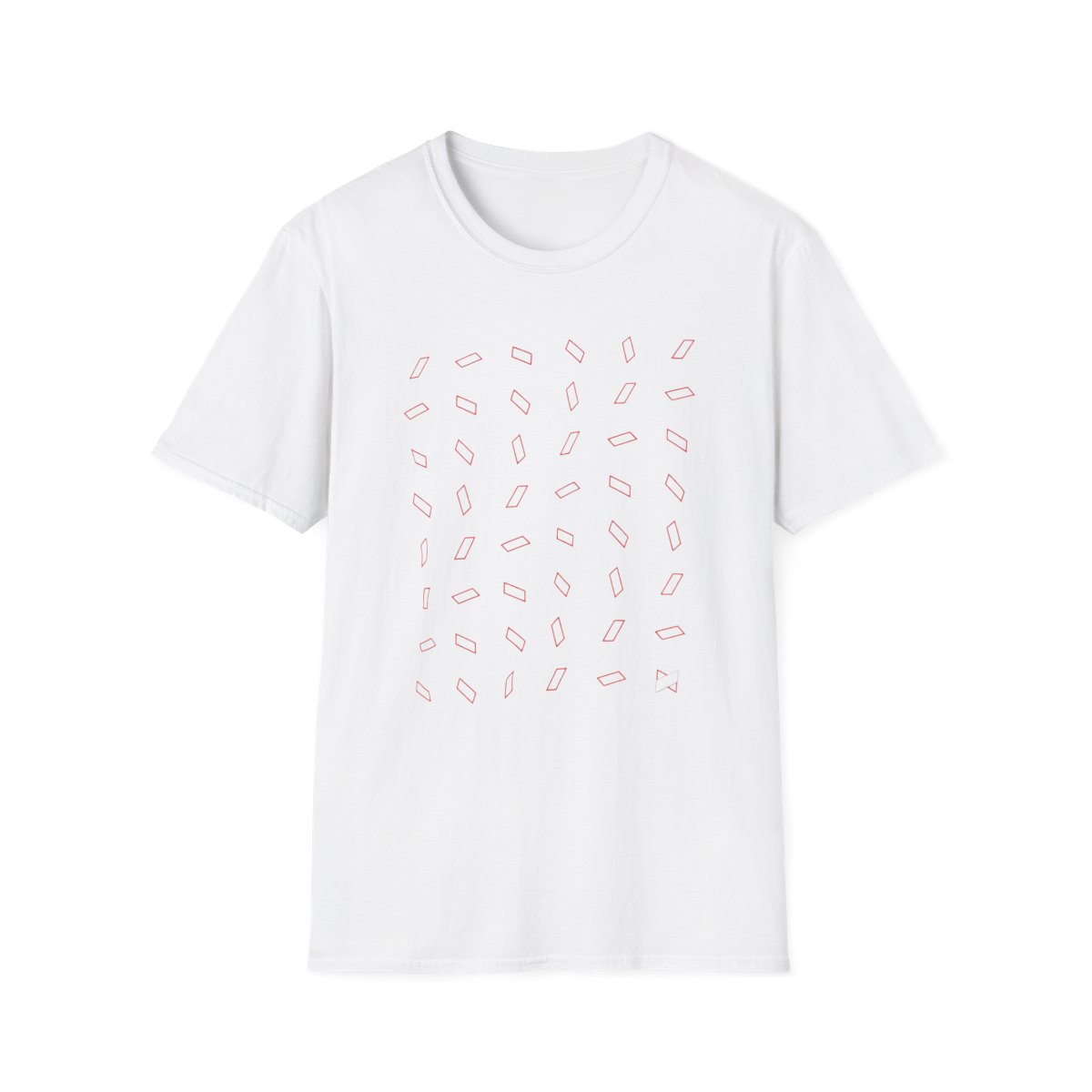 Minimal Pink Rectangle Pattern T-Shirt | Abstract Geometric Tee | MKBHD