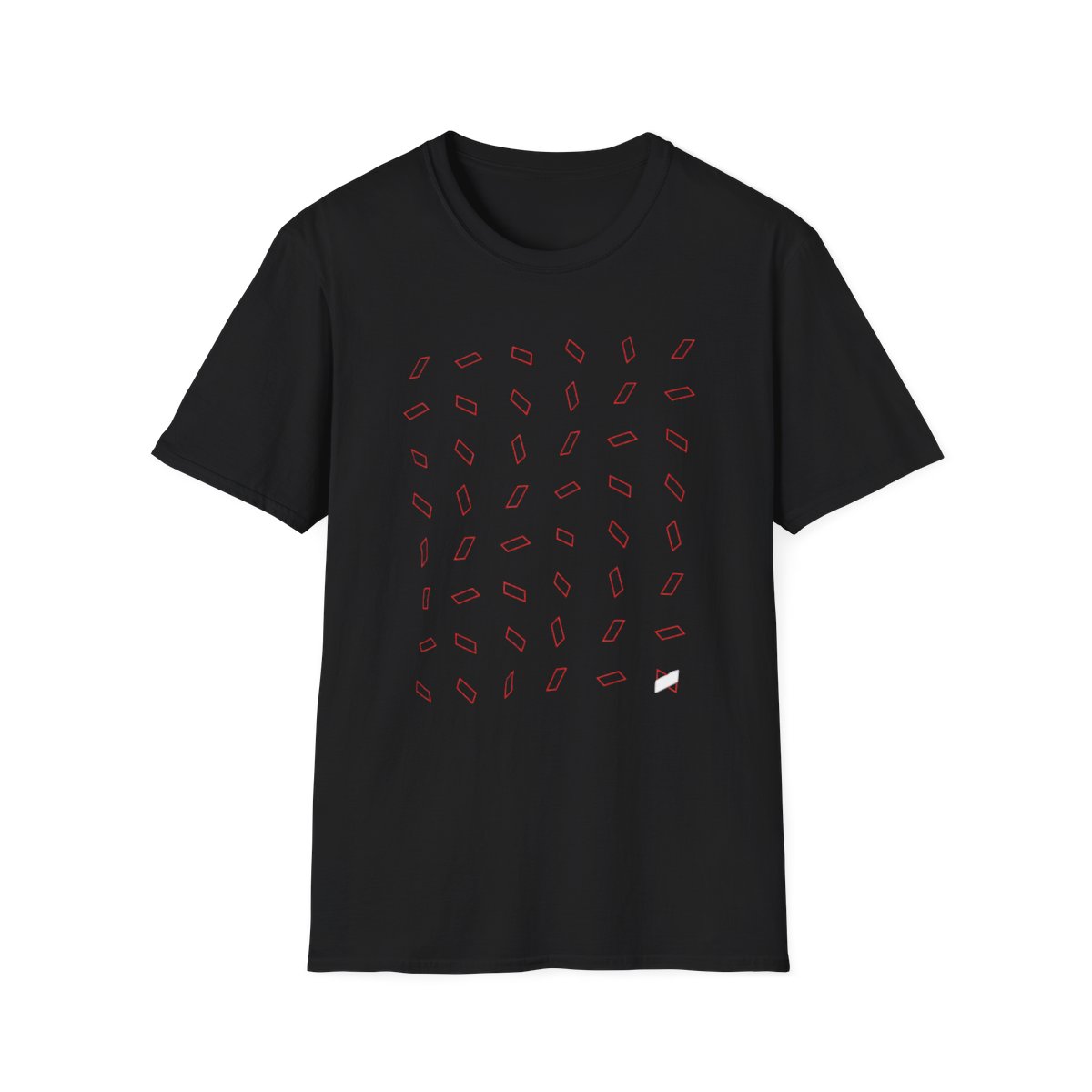 Minimal Pink Rectangle Pattern T-Shirt | Abstract Geometric Tee | MKBHD - alternate angle 2, merchandise