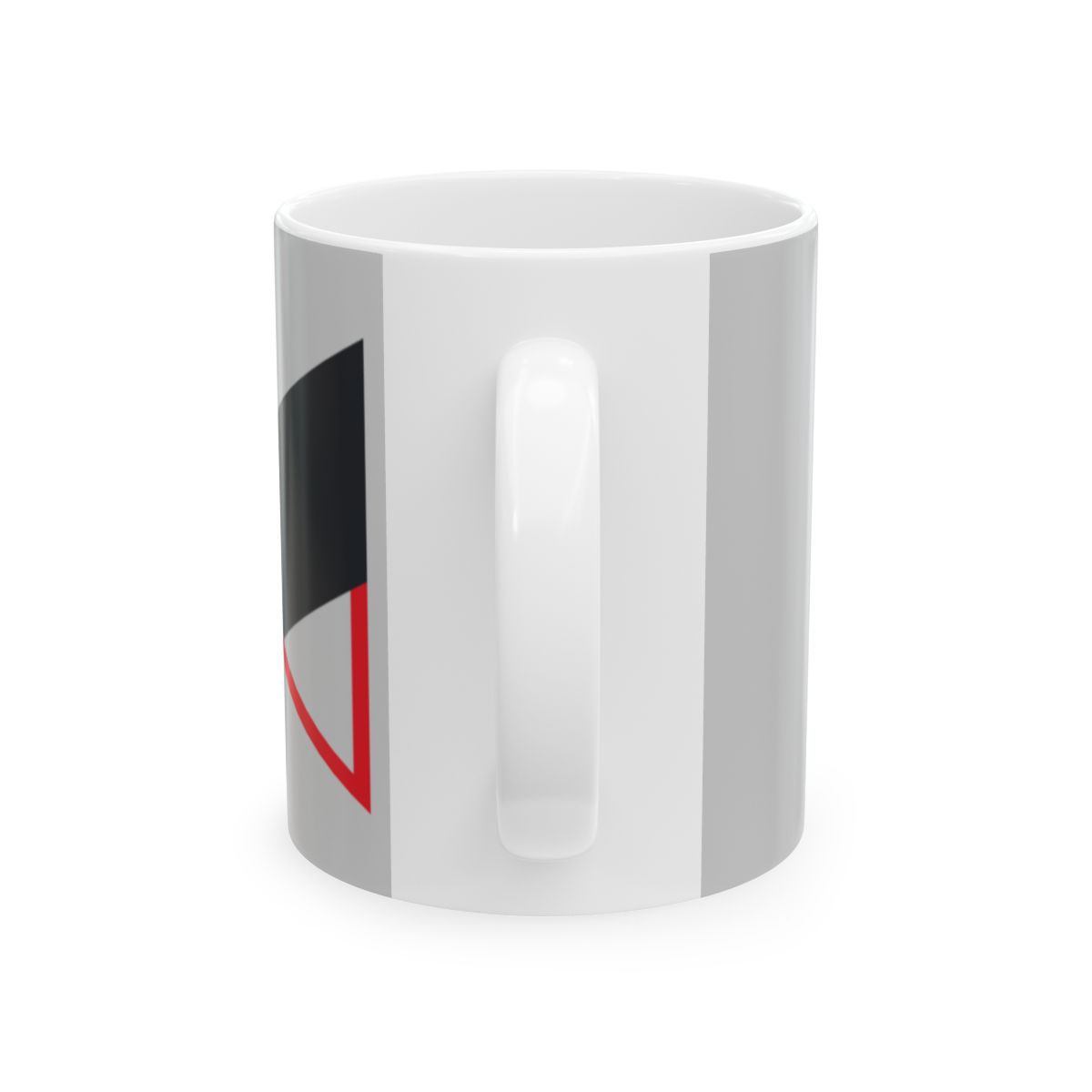 Geometric Black and Red Triangle Mug | Minimalist Modern Ceramic | MKBHD - alternate angle 2, merchandise