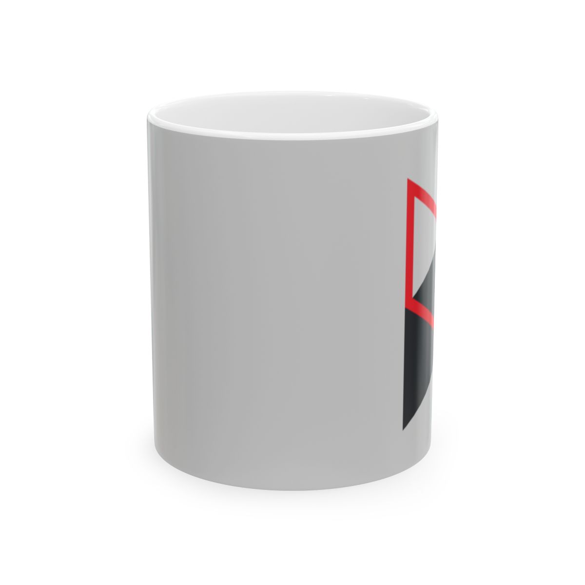 Geometric Black and Red Triangle Mug | Minimalist Modern Ceramic | MKBHD - alternate angle 1, merchandise